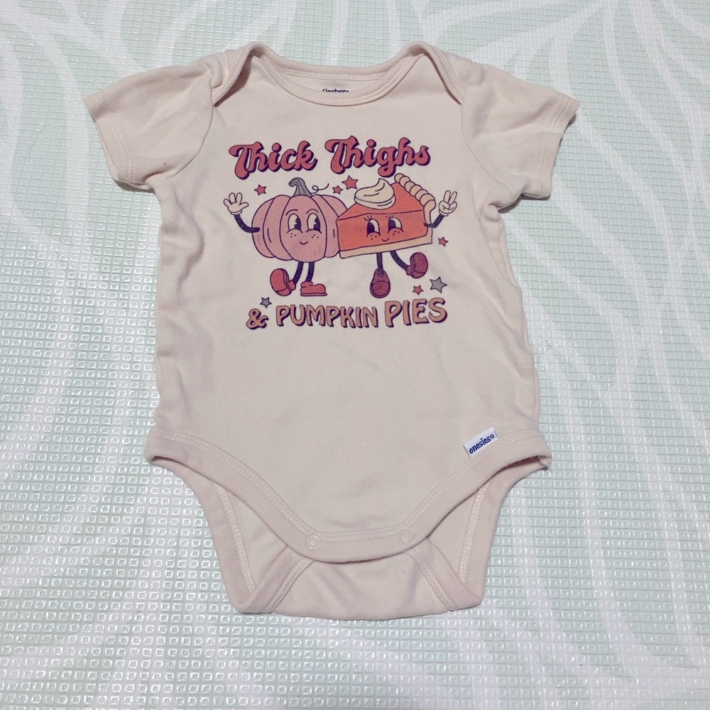 6-9 Month Thick Thighs and Pumpkin Pies Onesie